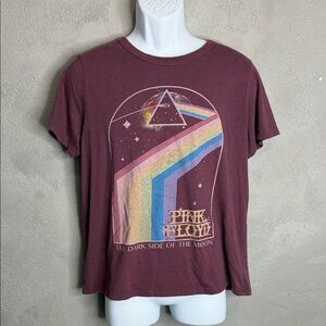 Pink Floyd Burgundy Rainbow Tee